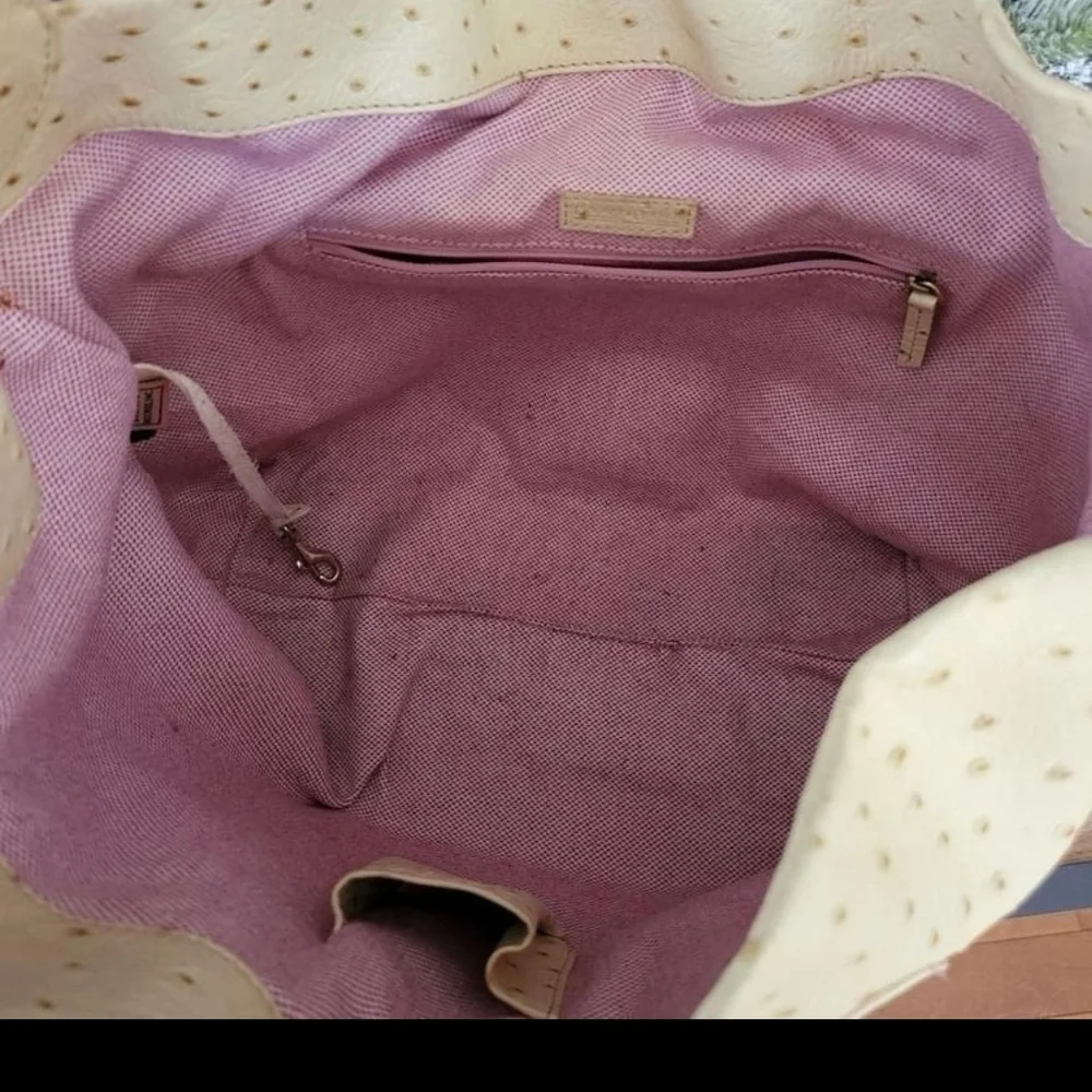 Dooney & Bourke Ostrich Leather Sac Bag - Picture 5 of 8